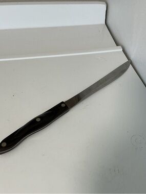 Cutco 1723 Serrated Slicing Knife Carver Dark Brown Handle Made in USA